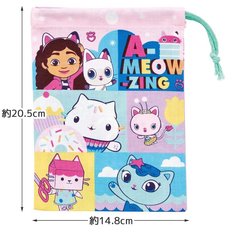 Skater KB63-A Gabby Dollhouse Lunch Box Cup Bag