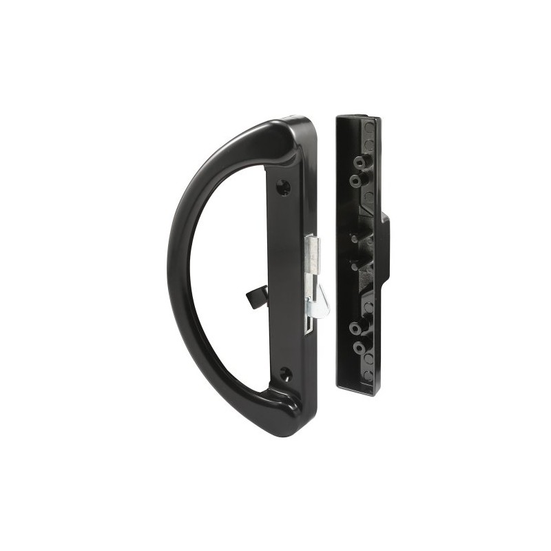 Prime-Line C 1252 Diecast Hook Latch Sliding Door Handle, Black