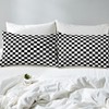 Geometric Checkerboard Patchwork Kids Fitted Sheet Full Size,Abstract Plaids Grids