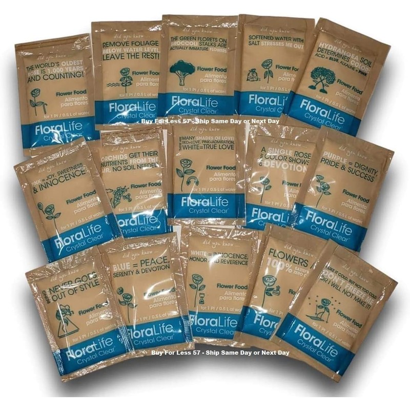 Cut Flower Food Floralife Crystal Clear 20 Powdered Packets
