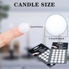 24 Dots White Taper Candle Holders Adhesive candl Grips Small