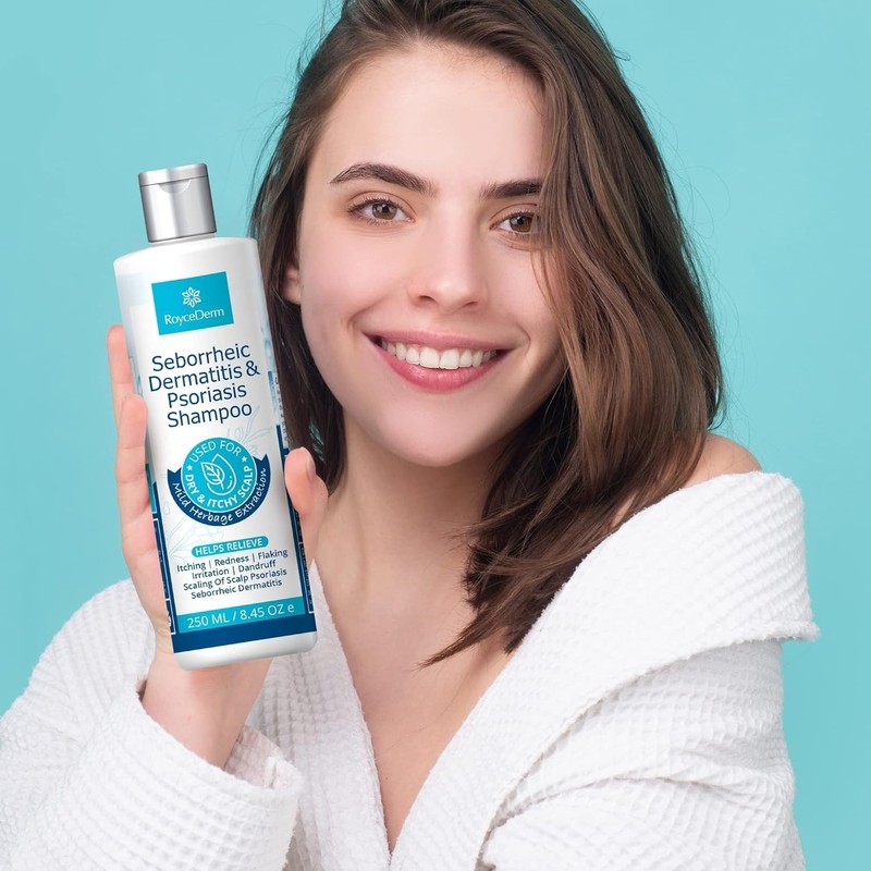 Roycederm Champú para la psoriasis, dermatitis seborreica, foliculitis y caspa,