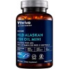 Vthrive Premium Wild Alaskan Fish Oil Minis w/ VitaminD - EPA/DHA 1,100 MG -120 Softgels