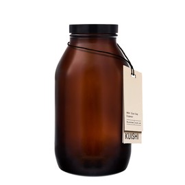 Kuishi Brown Amber Glass Storage Jars [500 ml], Recycled Amber Glass Storage Containers with Plastic Caps, Perfect to Store Grains, Pulses, Dried Good or Decorative Items (BPA-Free)