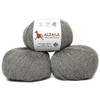 100% Baby Alpaca Yarn Wool Set of 3 Skeins DK