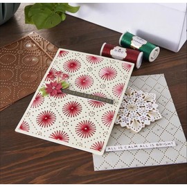 Circular Stitch Background Metal Die Cuts, Circular Stitch Background Cutting Dies Cut Stencils Card Paper Craft DIY Template Metal Cutting Dies Album Embossing Paper Dies for Card Making Scrapbooking