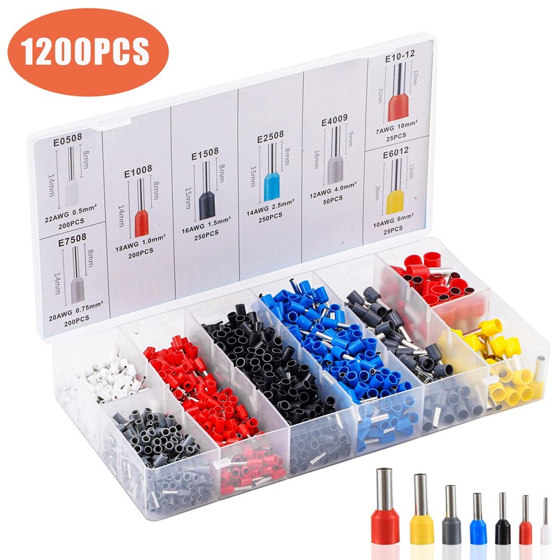 Ferrule Crimping Tool Kit, Self-Adjusting Hex Wire Crimping Pliers for