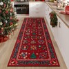Rugcomf Christmas Runner Rug Washable Christmas Kitchen Rugs 2x6 Runner