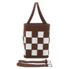 Felt Bicycle Basket Felt Cloth Foldable Detachable Brown and White