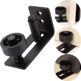 Floor Guide Sliding Door, Sliding Doors Guide Floor Roller Guide Rail Sliding Door System Running Rail Wall/Door Bottom for Floor Roller Carbon Steel Wheels Black