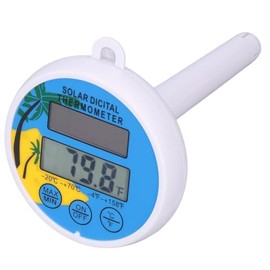 Aqua Select Floating Swimming Pool Thermometer | Digital Hot Tub Thermometer | Solar Powered | Records up to 158 Degrees Fahrenheit or 70 Degrees Celsius