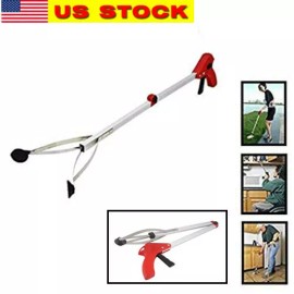 Unbranded Foldable Pick Up Tool Grabber Reacher Stick Reaching Grab Extend Reach 32" inch