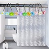 Twofish Home Flower Shower Curtain Hooks Pack of 12 Anti