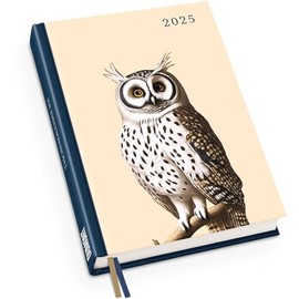 Dumont Owl 2025 Pocket Calendar, 11.3 x 16.3 cm, Planner with Two Ribbon Bookmarks and Many Special Pages, Designed by "30 x 40"