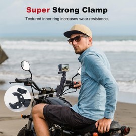 Super Clamp with Dual Ballhead Magic Arm, Aluminum Camera Clamp Mount Kit for GoPrO/Pocket 3 /lnsta360 X5 X4 /DSLR/Monitor/Video Light/Desk/Microphone/Handlebar-360°Rotating & 1/4”Screw, JC029