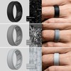 Saco Band Silicone Ring Wedding Band for Men - 8mm