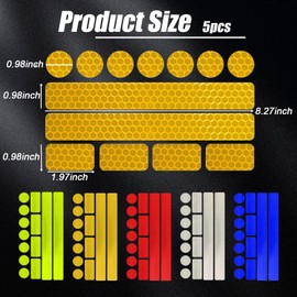 EULAPGOE Pack of 65 Reflective Stickers, Reflective Stickers for Night Visibility, Strong Reflective Strips, Waterproof Safety Warning Tape