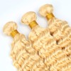 Blonde Curly Bundles Human Hair Honey Blonde Deep Wave Human