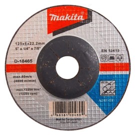 Makita D-18465 125mm 5in Metal Grinding Bore Flat Disc 22mm