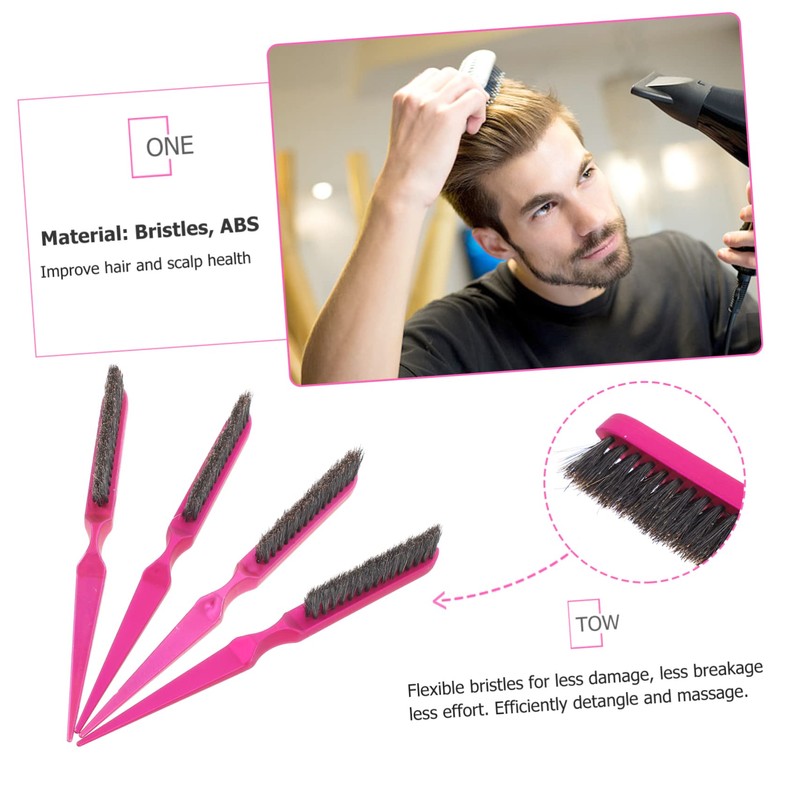 Baluue Barber Hair Comb Set 4pcs Styling Brush for Wet/dry