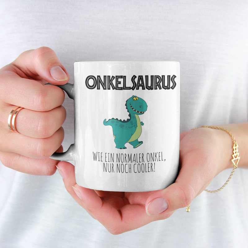 Onkelsaurus Tasse als Geschenk zum Vatertag lustige Geschenkidee Onkel das