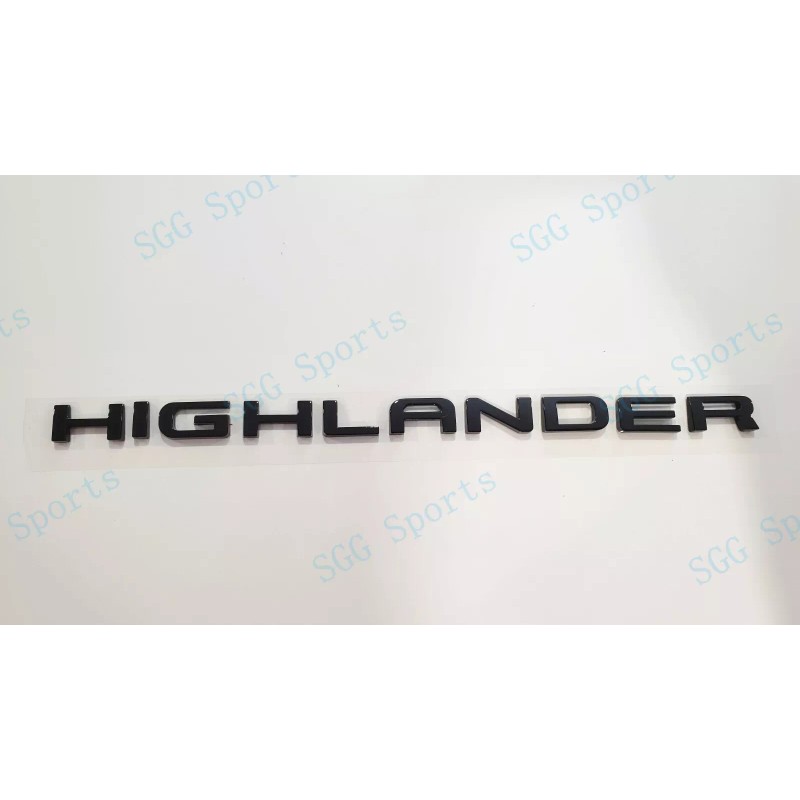 Toyota OEM 3PC Gloss Black HIGHLANDER Platinum AWD Letter Emblem