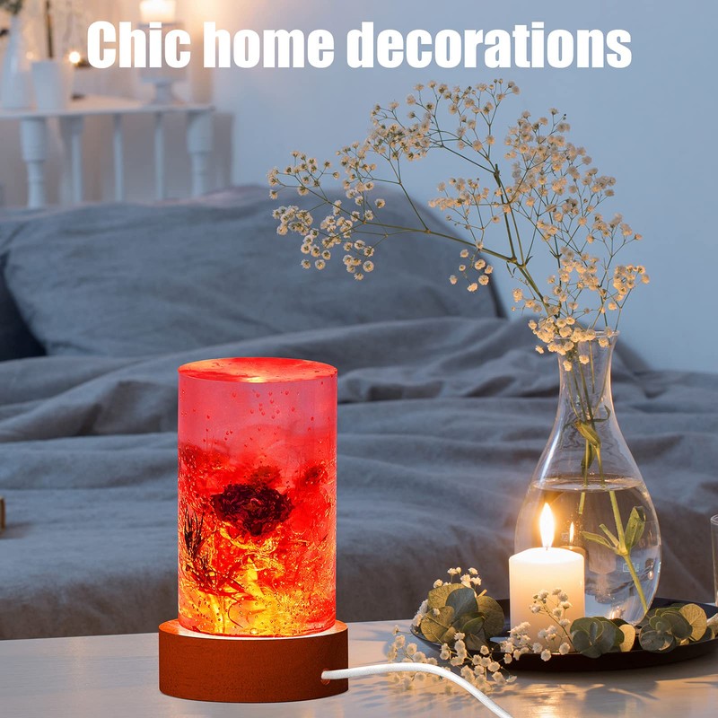 2 Pieces Cylinder Light Resin Silicone Mold Set, Include Cylinder