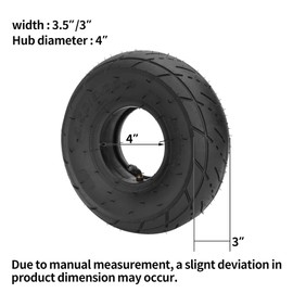 RUTU (2 Pack)3.00/3.50-4 Replacement Tire & Inner Tube with TR87 Bent Angled Valve Stem for Razor Pocket Rocket E300 & E325 Ezip Scooter Go Kart Mini Pocket Chopper Goped Bike