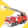 Mini Simulation Aerial Ladder Truck Model Vehicle Fire Fighting Car