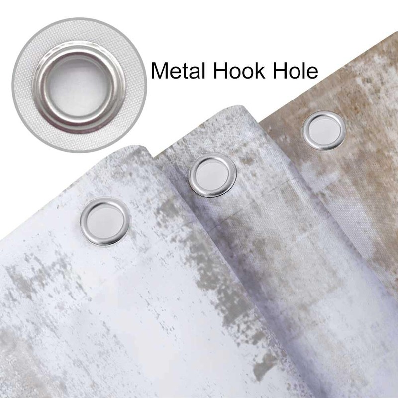 VeiVian Rustic Farmhouse Shower Curtain, Farm Tan Cream Daisy Floral