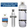 Propane Tank Holder ，Cylinder Wall Mounted Brackets, Ratchet Straps（6.6ft ）,