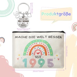 dusaniyali 30th Birthday Women 30th Birthday Cosmetic Bag for Women Keychain Gifts 30th Birthday Wife Birthday Gift for Women Wife Mom Aunt Teacher Colleague, White, Fashion