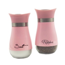 Pack of 2 Salt and Pepper Pots Salt and Pepper Shaker Salt and Pepper Set Salt Shaker Salt Pot Kitchen Accessories (Pink)