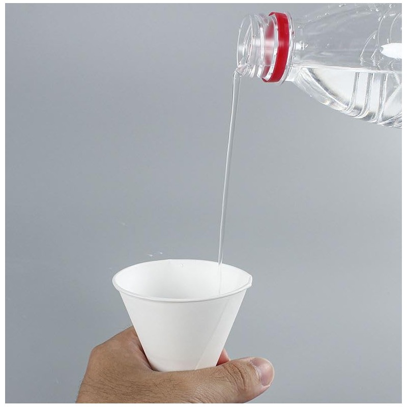 100 Count White Paper Cone Cups,5oz Snow Cone Cups for