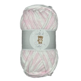 Zarela Baby Blanket Yarn 100g (B06 White-Baby Pink)