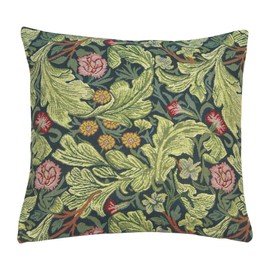 Charlotte Home Furnishings Throw Pillow Covers 16x16 Green Leicester Farmhouse Couch Sofa Cozy Pillow Covers Boho Décor European Cushion Covers for Bed & Living Room Jacquard Woven Soft Cotton