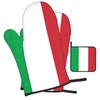 Italy Flag Print Heat Resistant BBQ Gloves Oven Mitts and