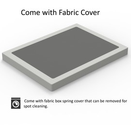 EMODA 5 Inch California King Box Spring Bed Base, 3000 lbs Heavy Duty Metal Mattress Foundation with Fabric Cover, Easy Assembly