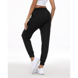Women's Joggers with Pockets,Women Sweatpants for Loung Yoga Casual Pants(1XL/2XL-B/M Gr/Lt Pur