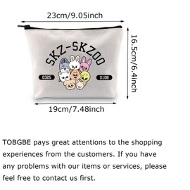 TOBGBE K-POP Boy Group Gift SKZ Character Singer Inspired Cosmetic Bag Stay Fans Gift SKZ Album Merchandise Stay Gifts (Boy Role Bag CA)