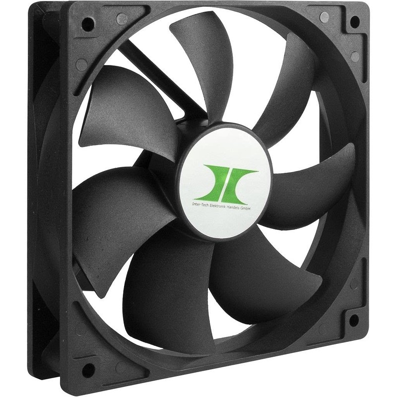Inter-Tech Pack of 3 Black Cooling Fan Cooler and Radiator