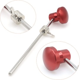 Cheerock 2pcs Red Metal Head Bass Drum Pedal Beater, Kick Drum Foot Pedal Beater, Aluminum Alloy Hammer Head Drum Percussion Accessories for Bass Jazz Drum