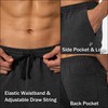 Pudolla Men's Cotton Yoga Sweatpants Athletic Lounge Pants Open Bottom