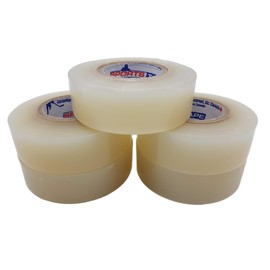 Sportstape Clear Hockey Tape. Shin Pad Sock Tape, Rips Easily, 5 Pack Made in North America.