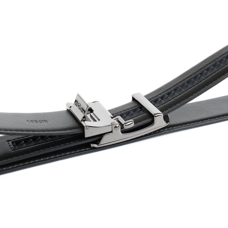 Anthoni Crown Single-sided stitched automatic leather belt, brand belt, modern