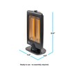 Comfort Zone Oscillating Portable Space Heater, Flat Panel, Halogen, Infrared,