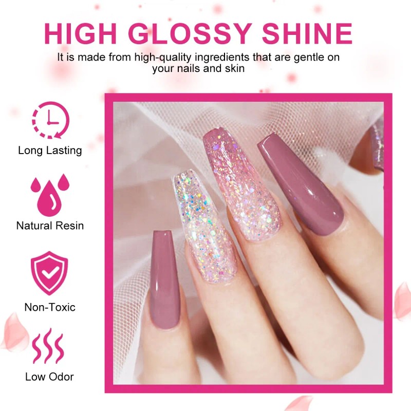 Polygel Kit Esmaltes Unas + Lampara Unas Led/uv+base+top