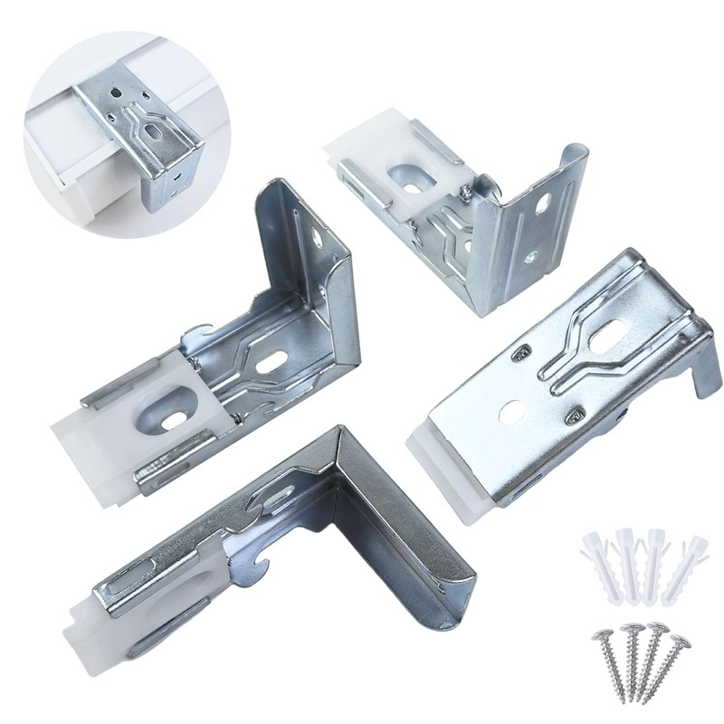 Zebra Shades Mounting Brackets 4 Pack - Heavy Duty Metal