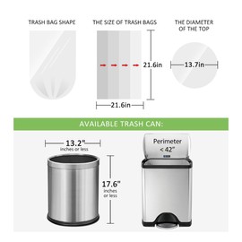 5 Gallon 180 Counts Small Strong Trash Bags Garbage Bags by RayPard, fit 18-20 Liter, 4.5-5,5.3 Gal trash Bin Liners for Home Office Kitchen Bathroom Bedroom, Black
