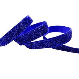 Blue glitter ribbon. Party supplies craft decorations. 5 yards 3/8" ribbon.